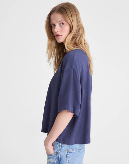 Madewell The Boxy Crop Tee in Allday Jersey