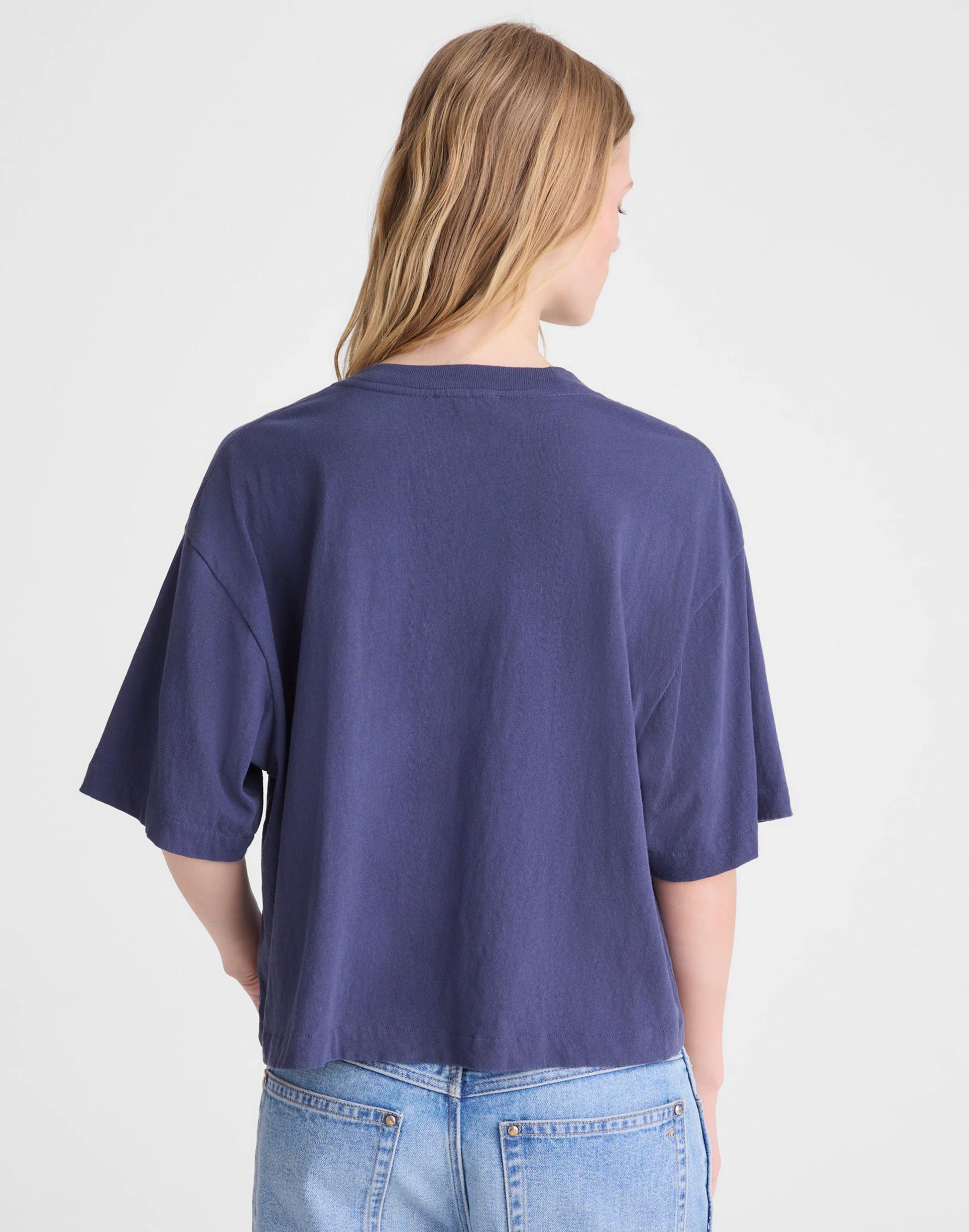 Madewell The Boxy Crop Tee in Allday Jersey