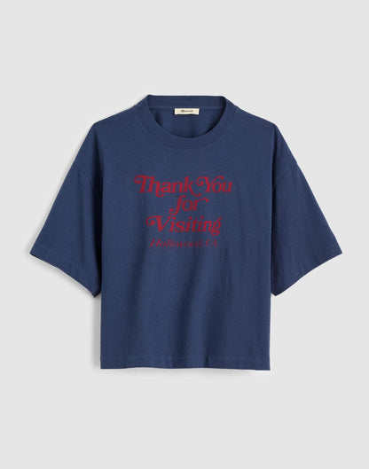 Madewell The Boxy Crop Tee in Allday Jersey