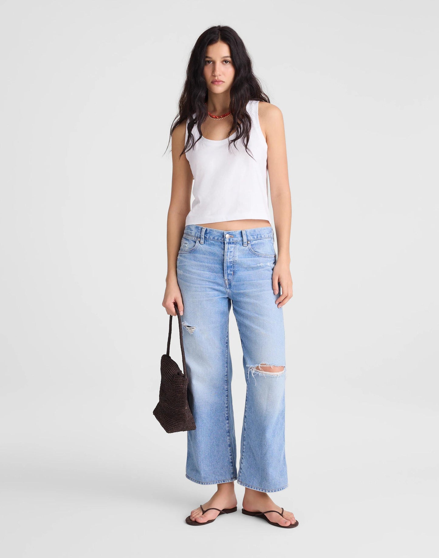 Madewell The Easy Crop Scoopneck Tank in Soft Slub