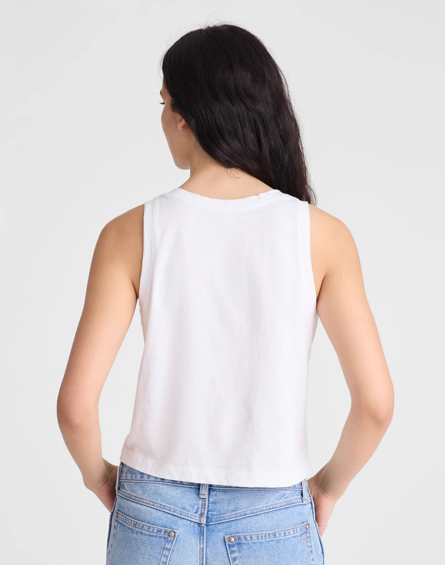 Madewell The Easy Crop Scoopneck Tank in Soft Slub