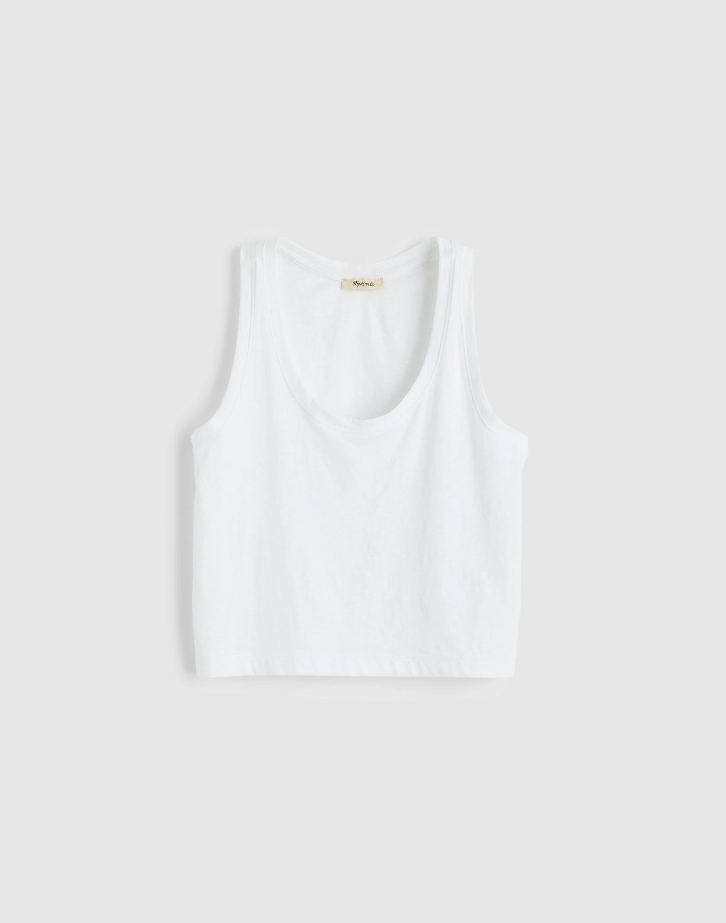 Madewell The Easy Crop Scoopneck Tank in Soft Slub