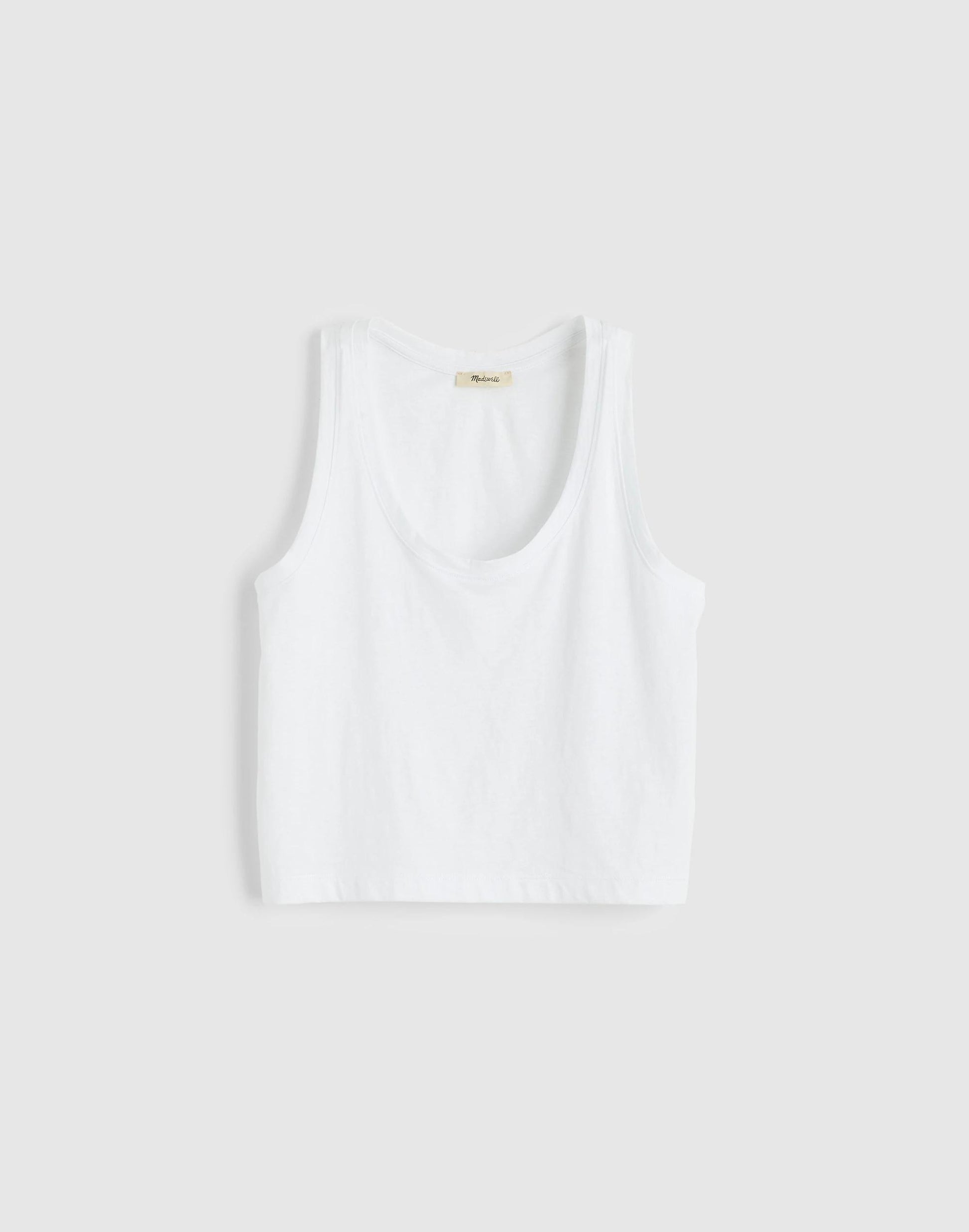 Madewell The Easy Crop Scoopneck Tank in Soft Slub