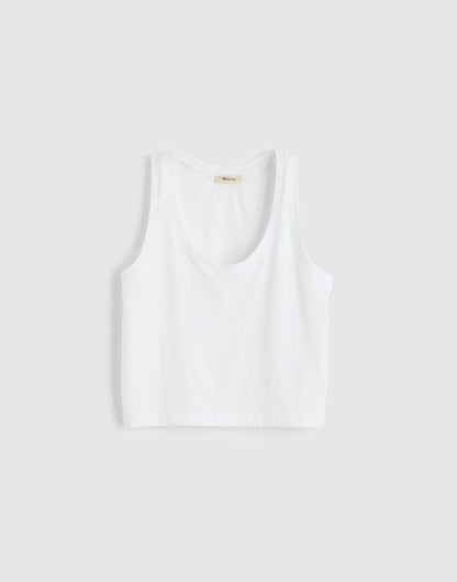 Madewell The Easy Crop Scoopneck Tank in Soft Slub