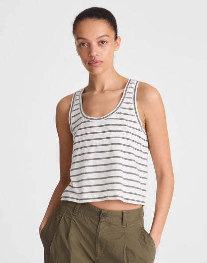 Madewell The Easy Crop Scoopneck Tank in Soft Slub