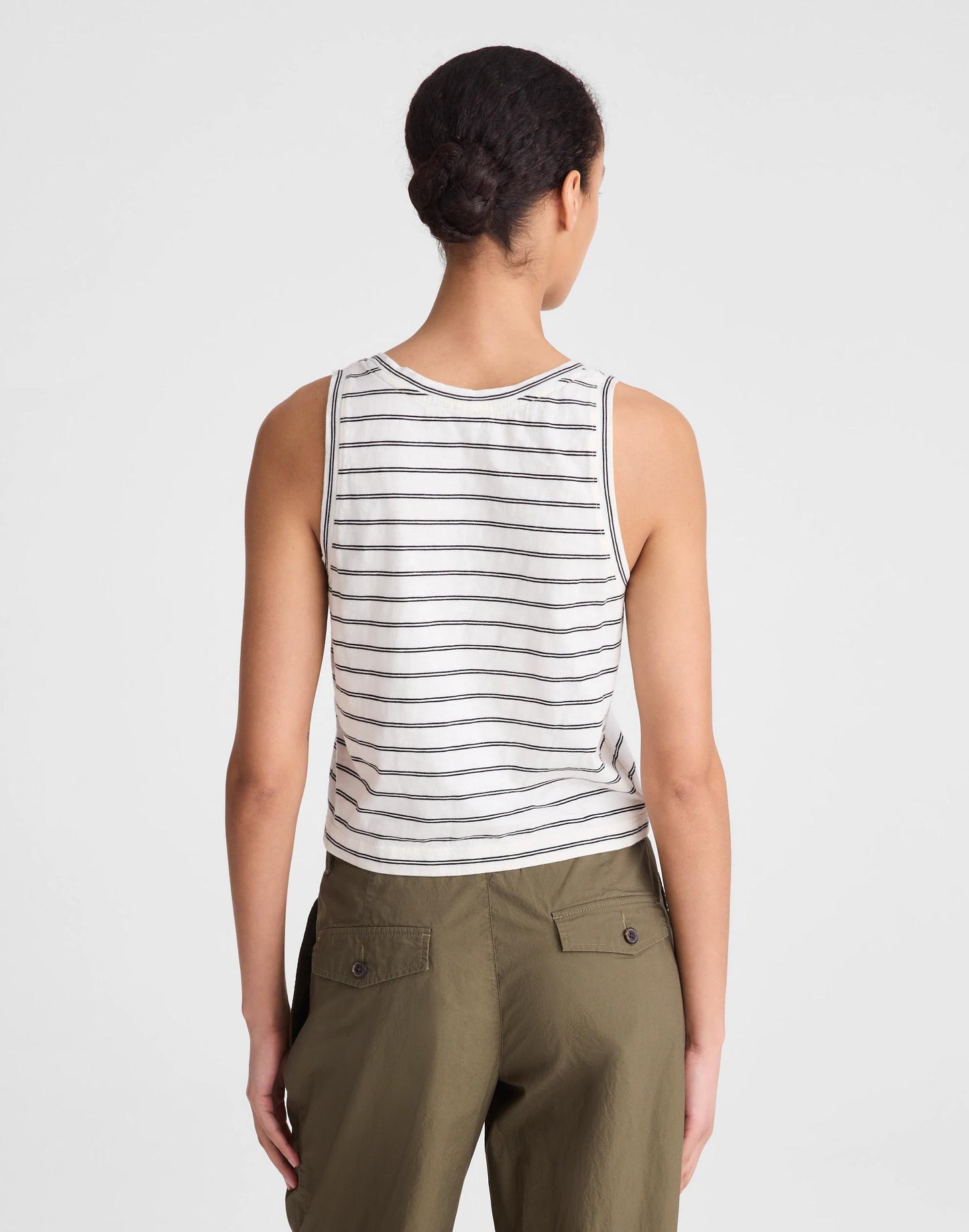 Madewell The Easy Crop Scoopneck Tank in Soft Slub