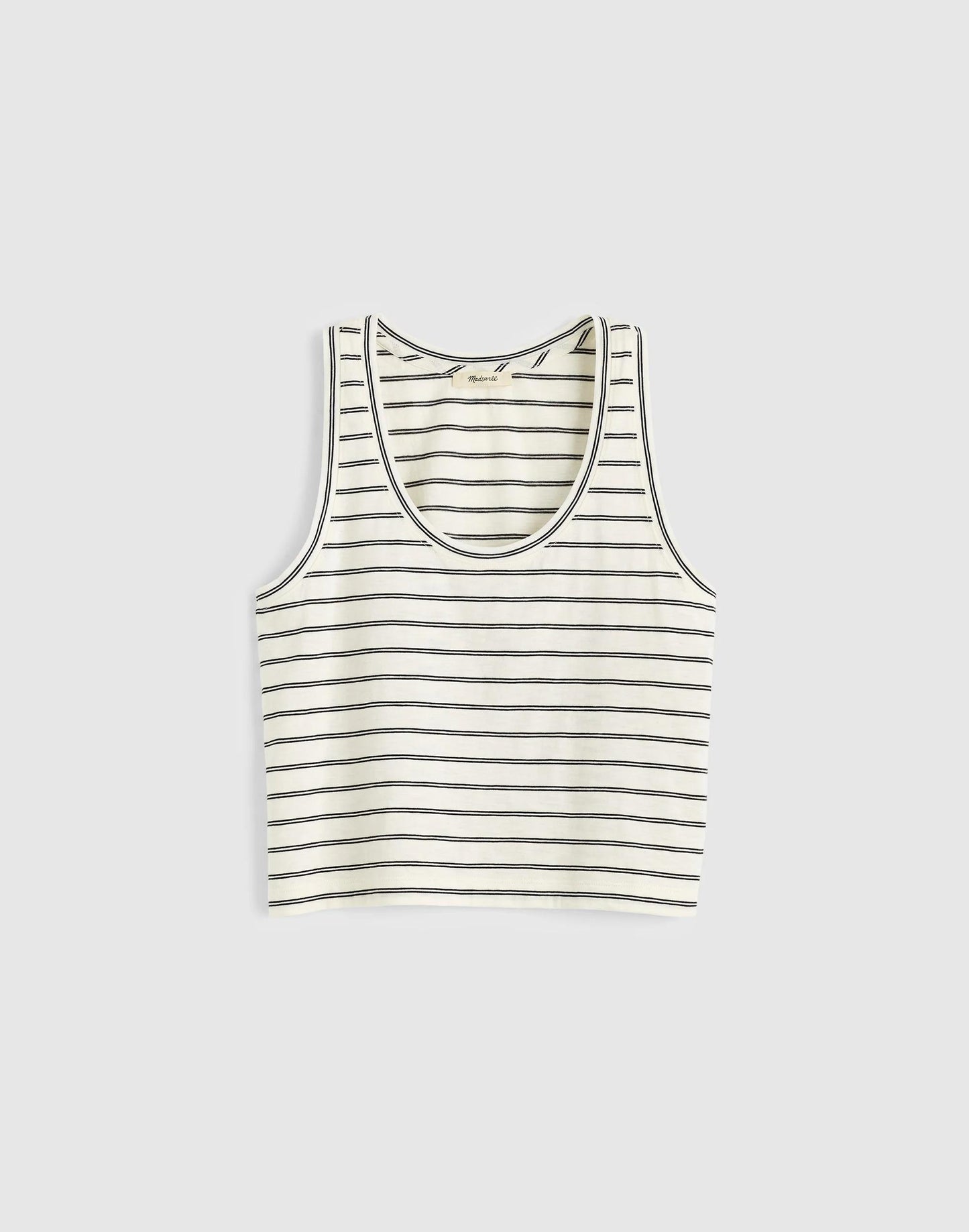 Madewell The Easy Crop Scoopneck Tank in Soft Slub