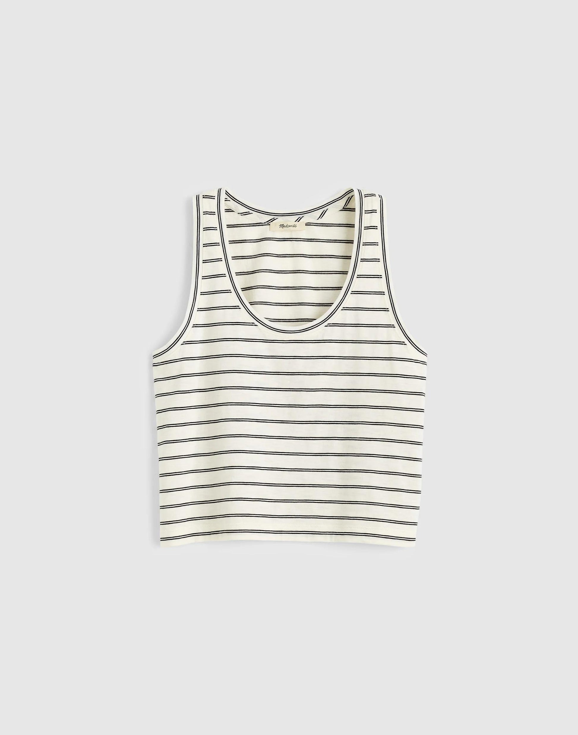 Madewell The Easy Crop Scoopneck Tank in Soft Slub