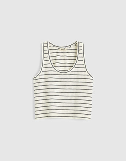 Madewell The Easy Crop Scoopneck Tank in Soft Slub