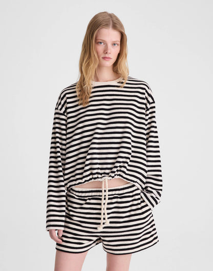 Madewell Tie-Waist Top in Terry