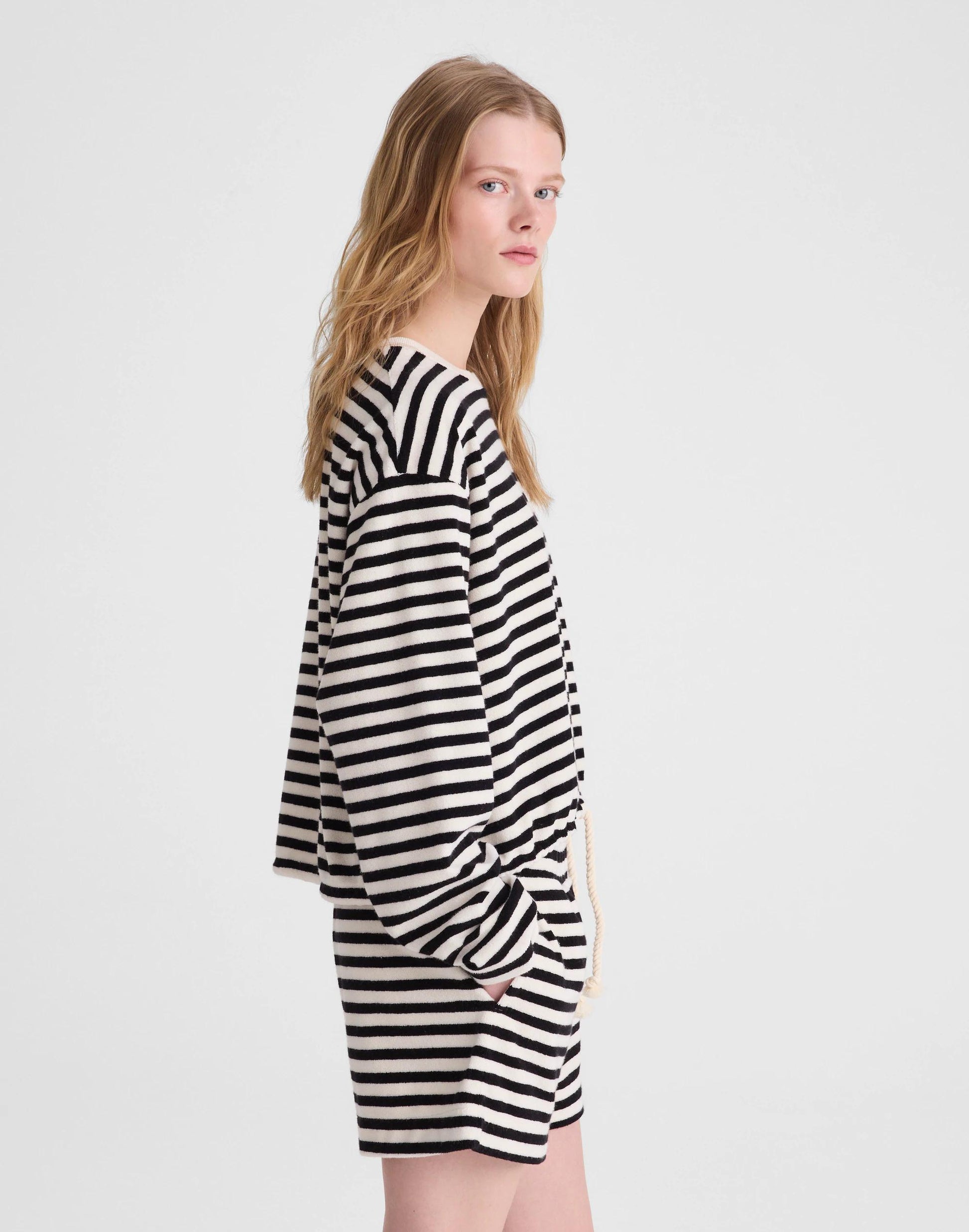 Madewell Tie-Waist Top in Terry