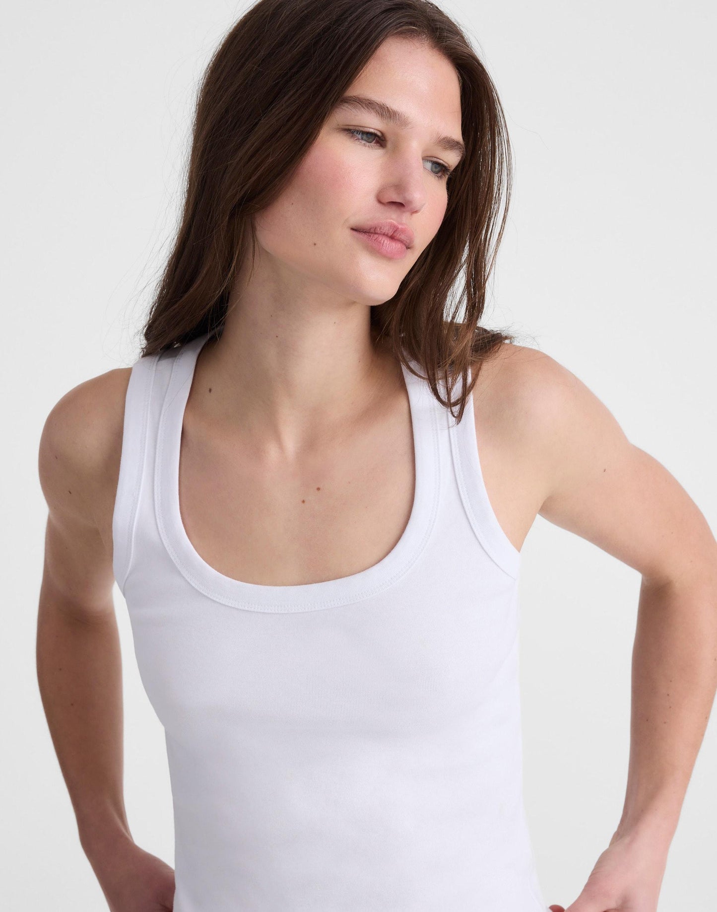 Madewell The '90s Scoopneck Tank in Compact Cotton