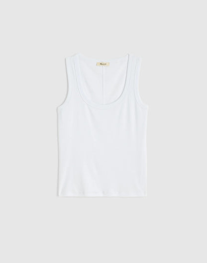 Madewell The '90s Scoopneck Tank in Compact Cotton