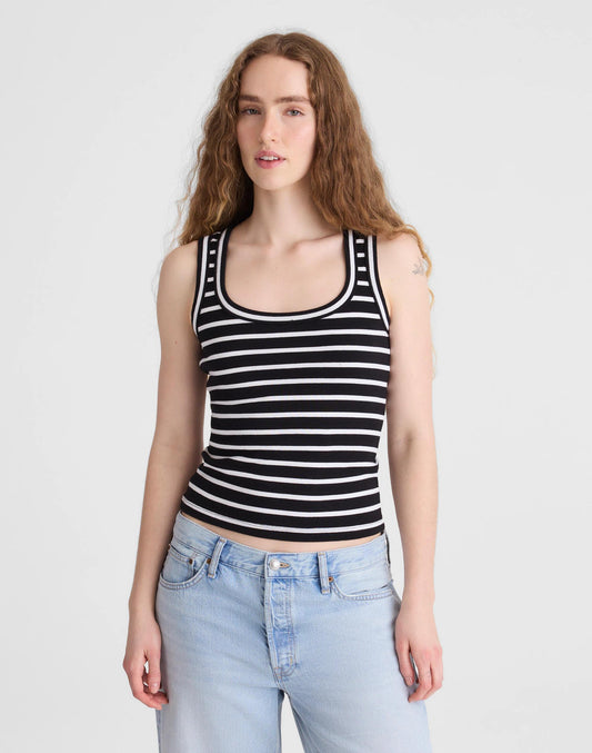 Madewell The '90s Scoopneck Tank in Compact Cotton