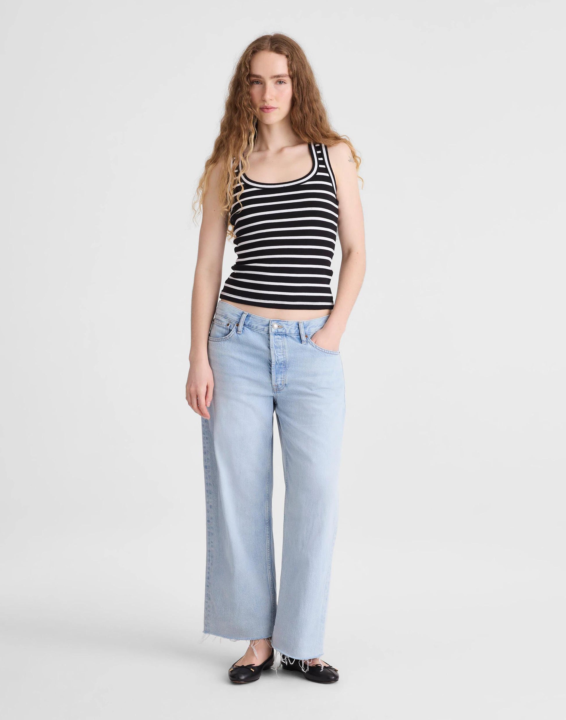 Madewell The '90s Scoopneck Tank in Compact Cotton
