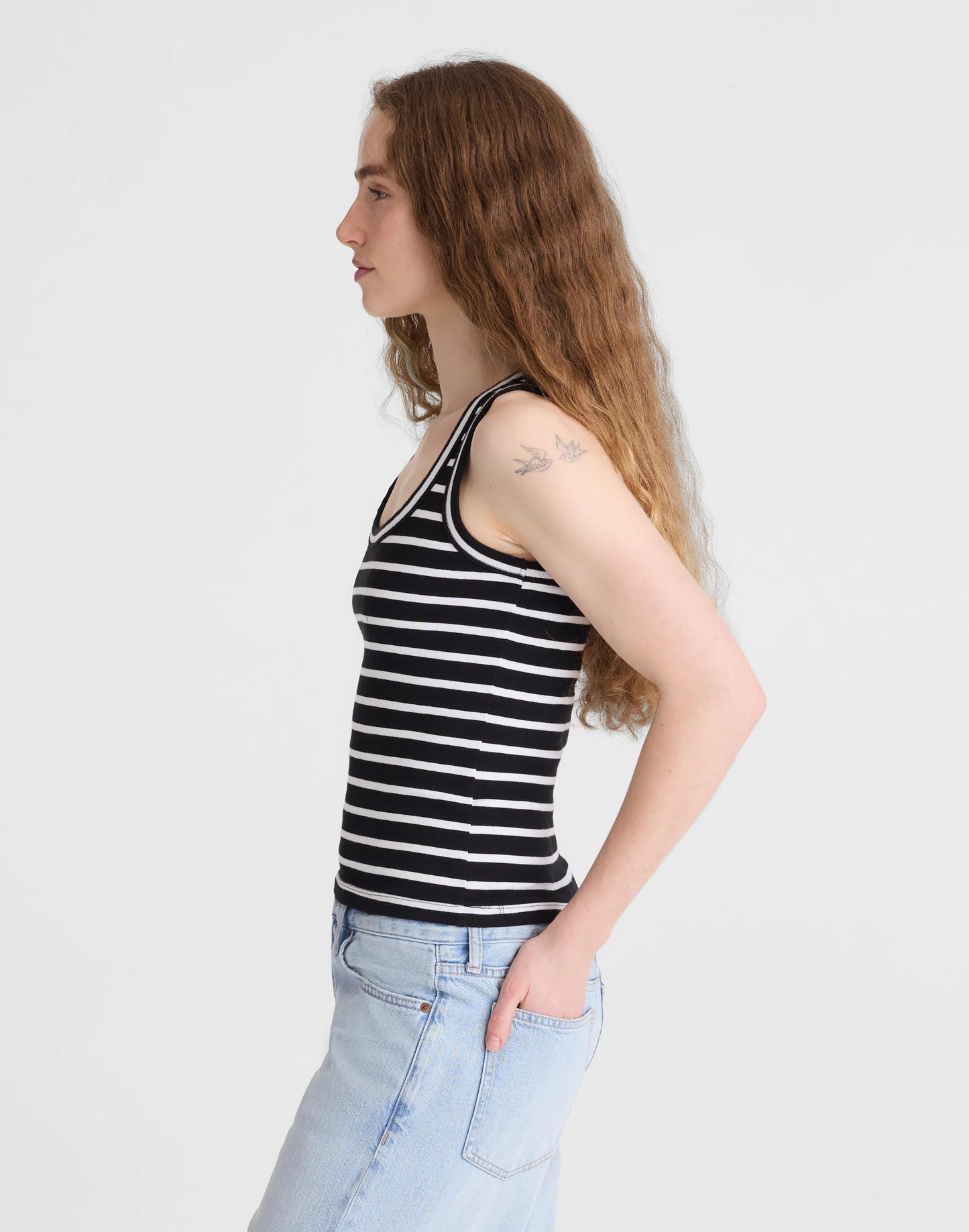 Madewell The '90s Scoopneck Tank in Compact Cotton