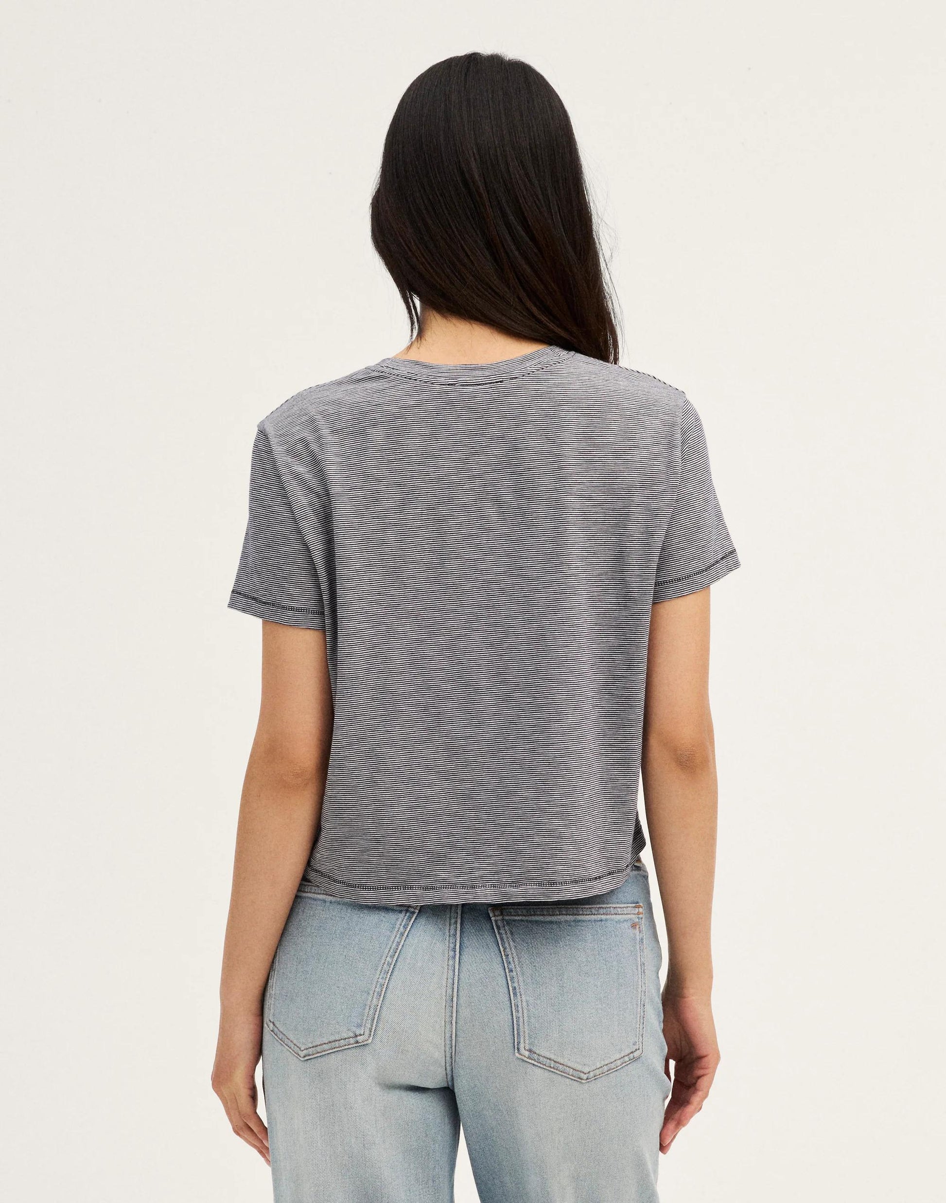 Madewell The Easy Crop Crewneck Tee in Soft Slub