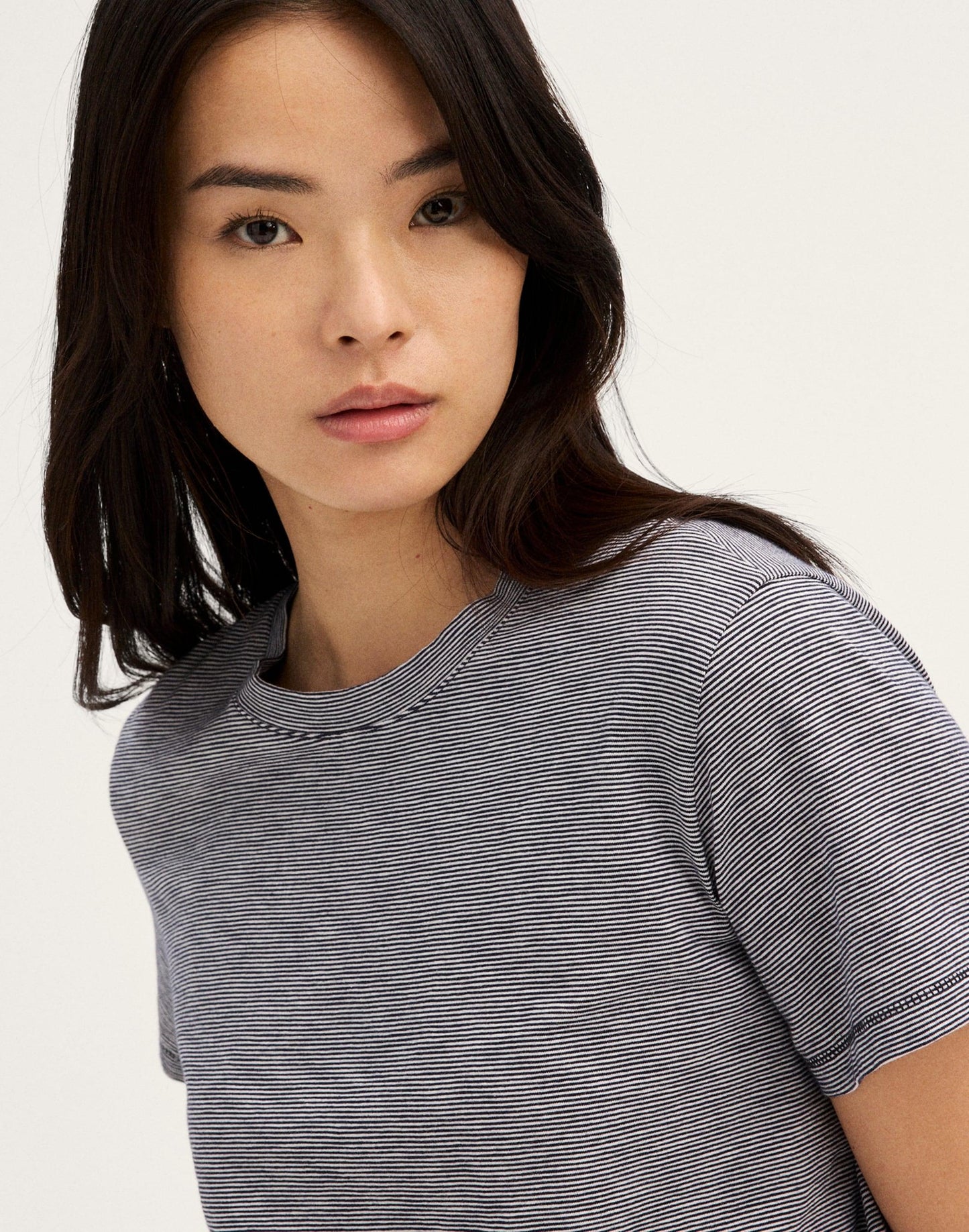 Madewell The Easy Crop Crewneck Tee in Soft Slub