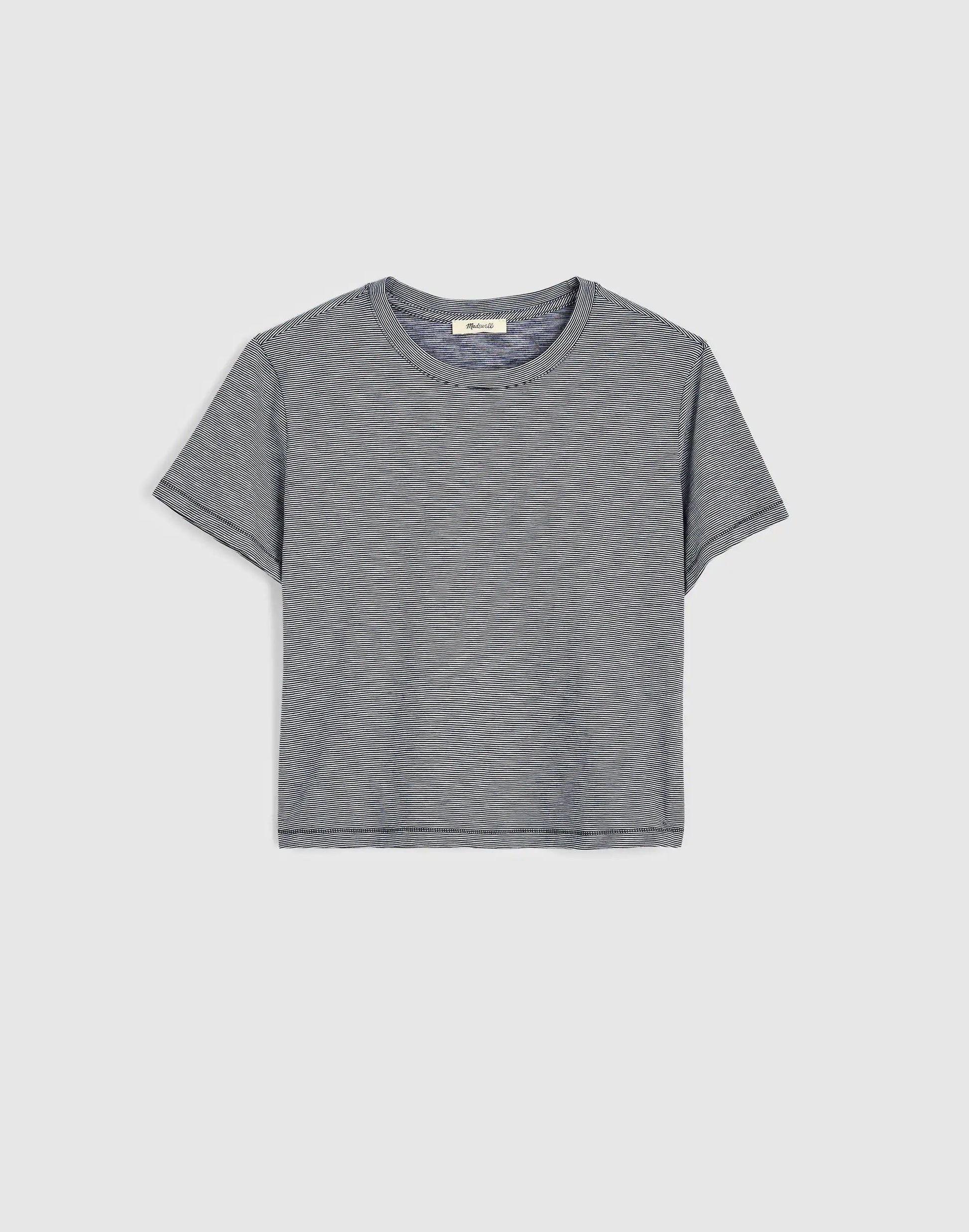 Madewell The Easy Crop Crewneck Tee in Soft Slub