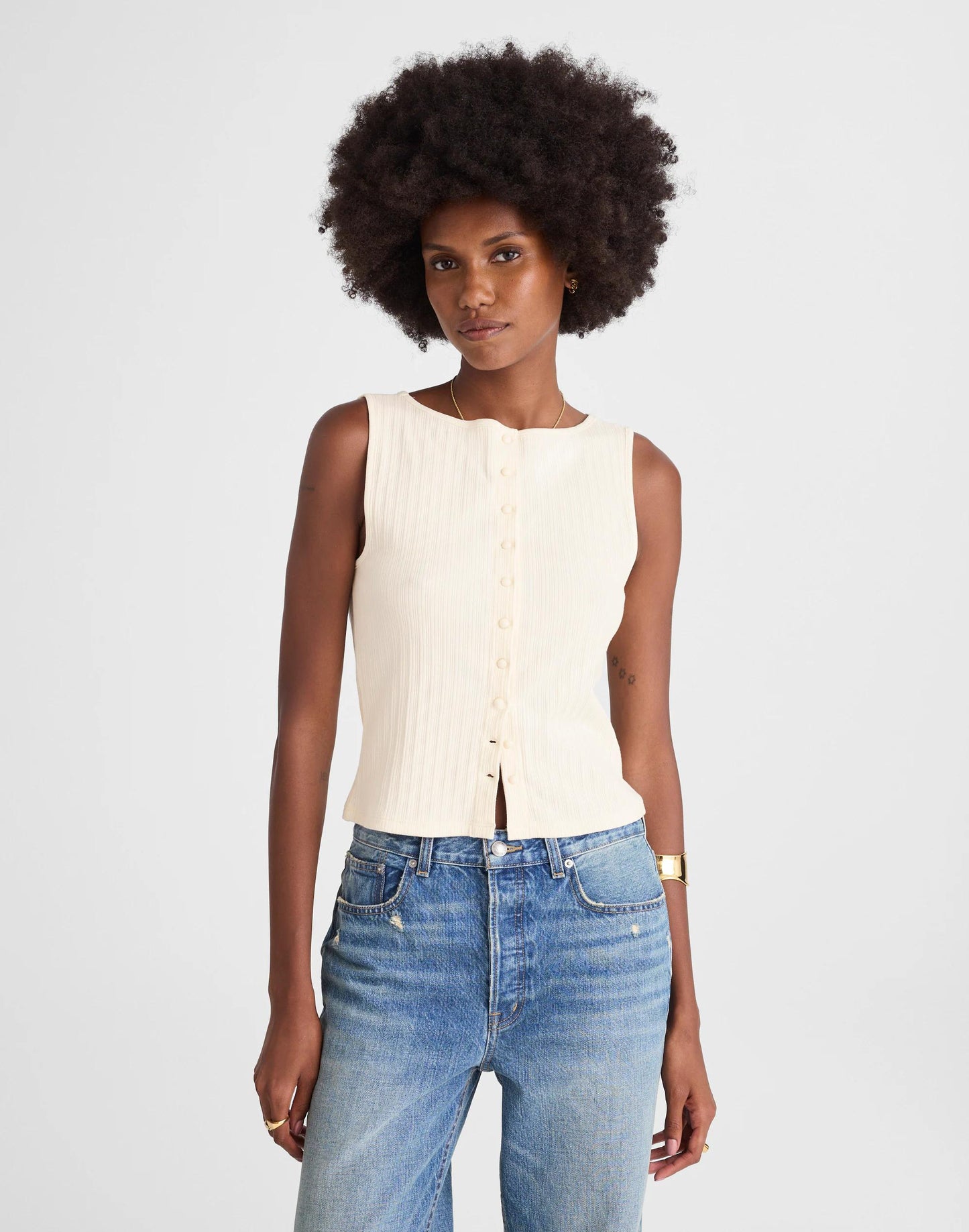Madewell Ribbed Crewneck Shell Top