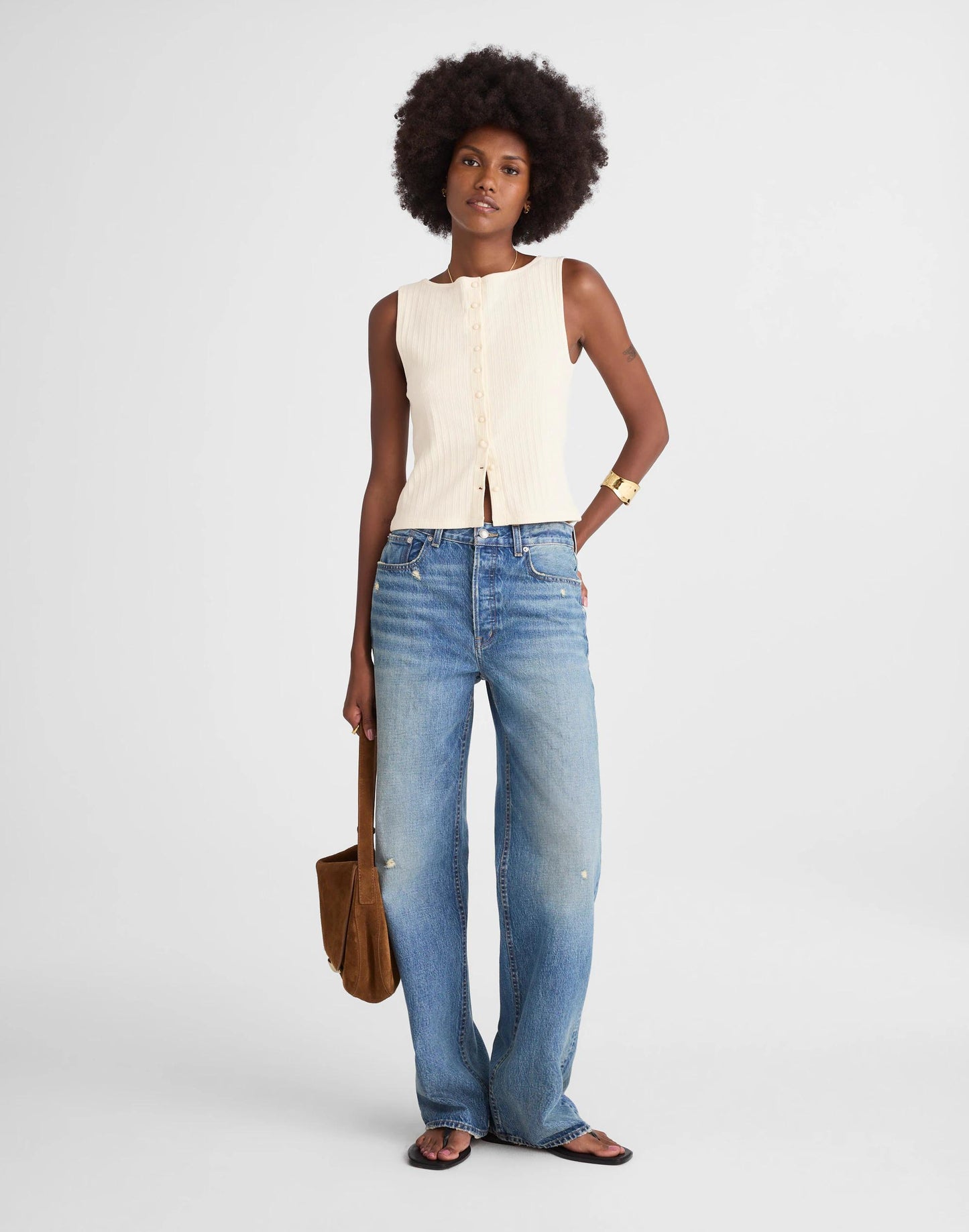Madewell Ribbed Crewneck Shell Top