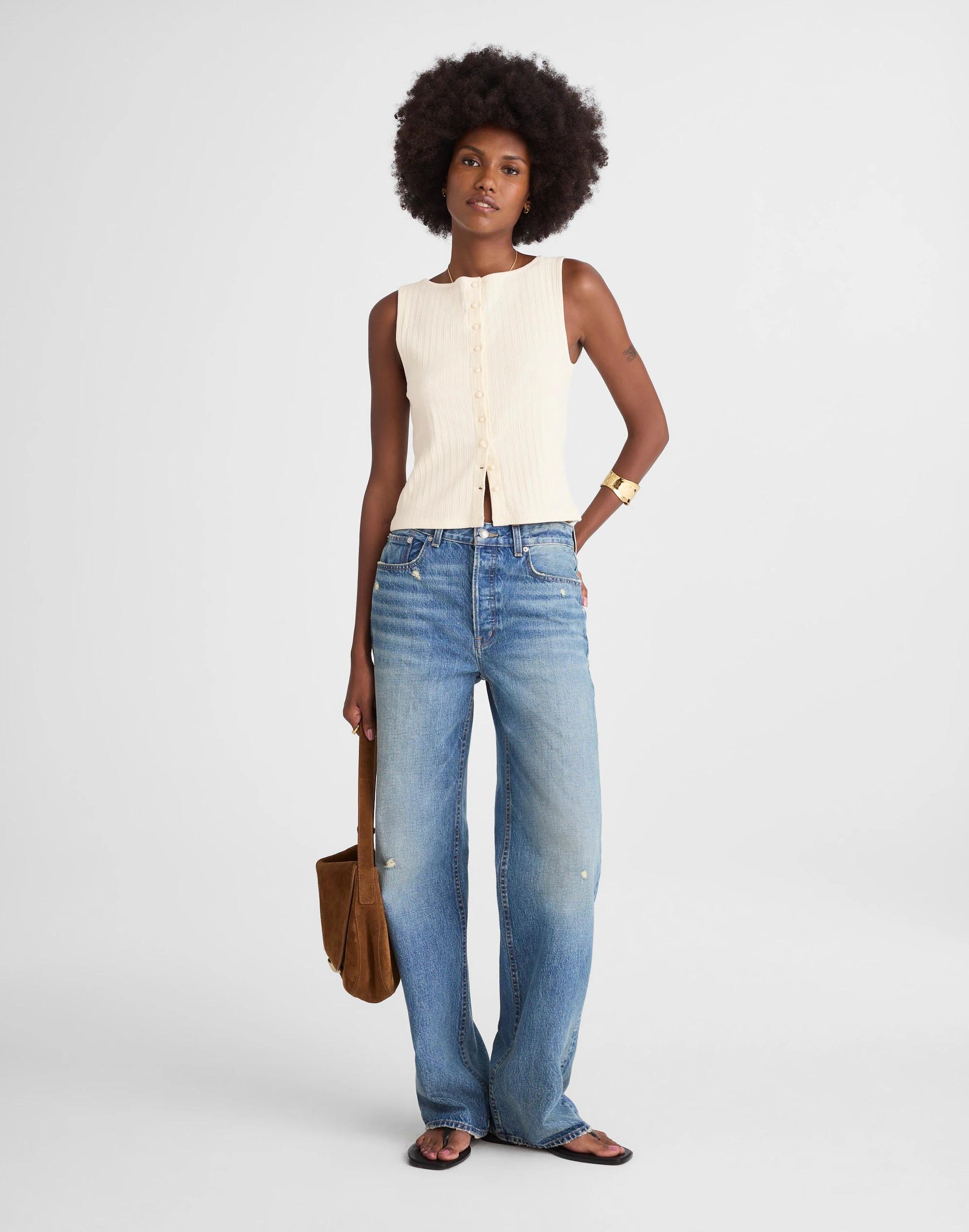 Madewell Ribbed Crewneck Shell Top