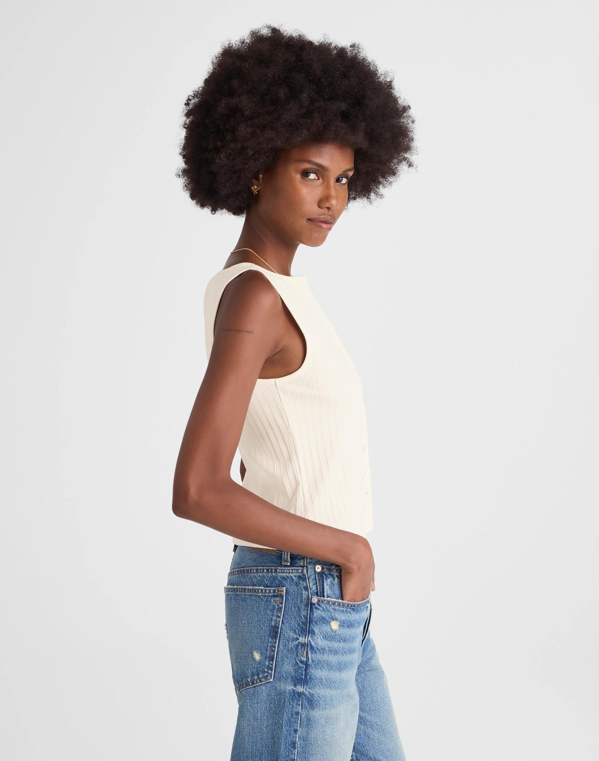 Madewell Ribbed Crewneck Shell Top