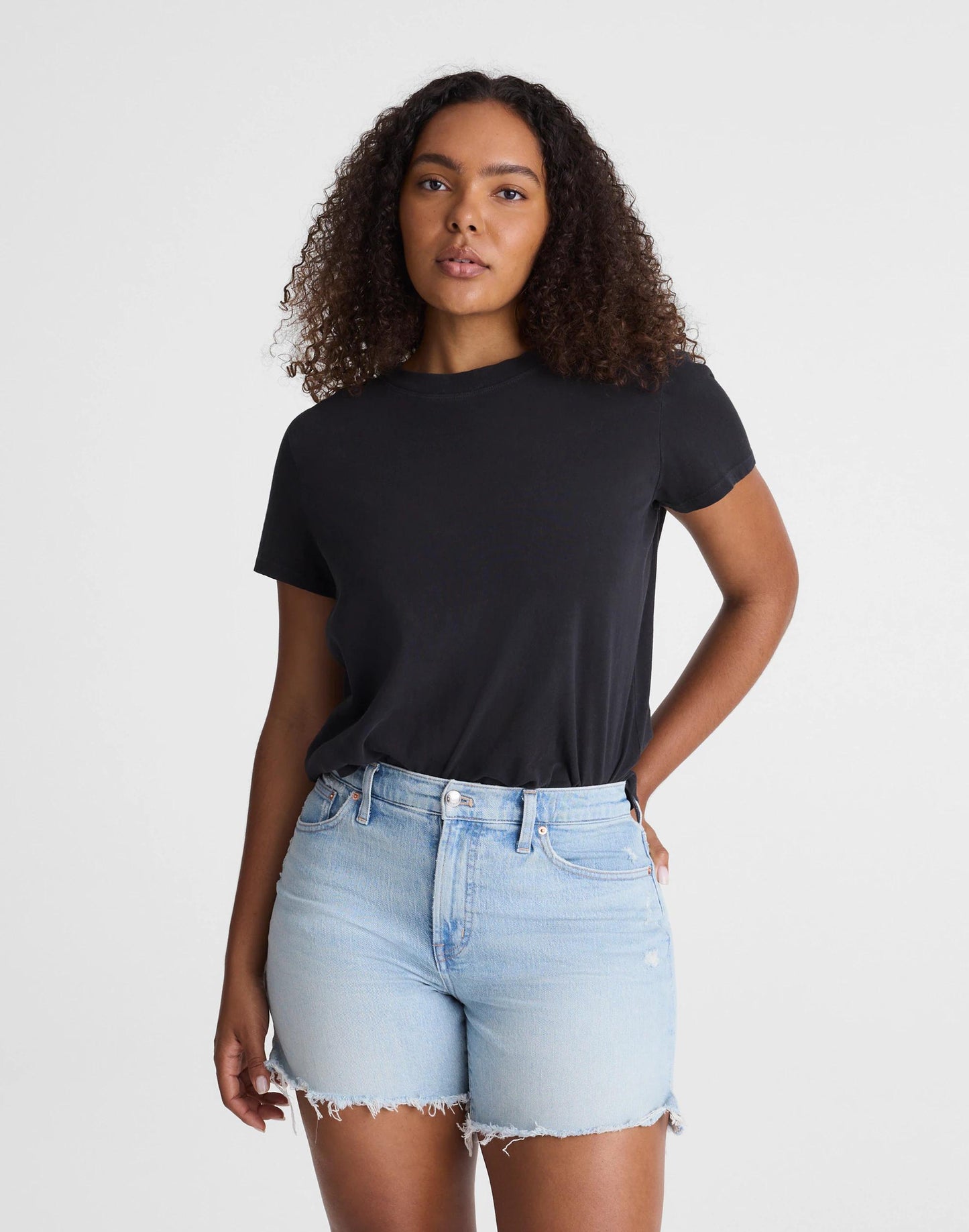 Madewell The Curvy Perfect Vintage Mid-Length Jean Short