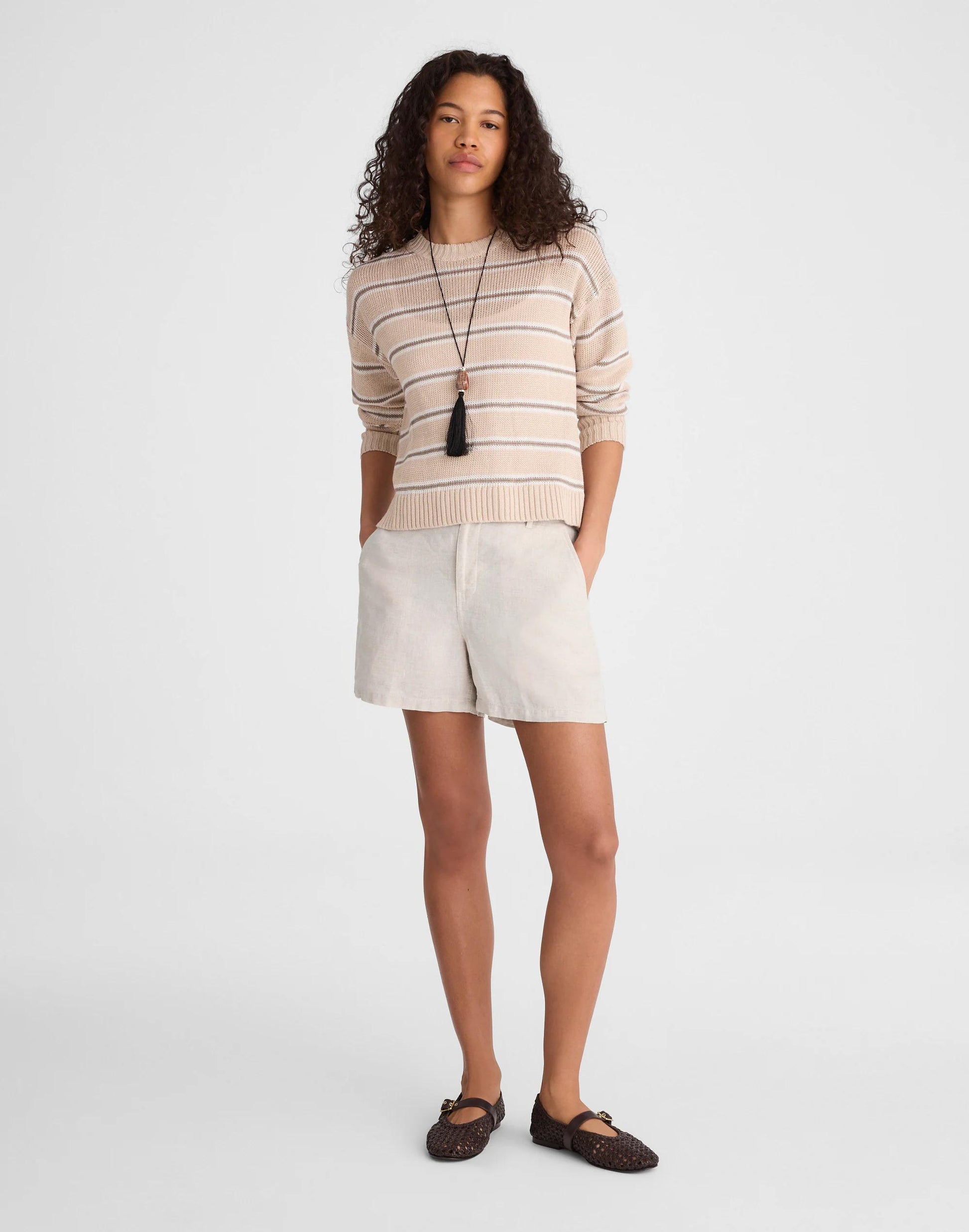 Madewell The Zoe Short in 100% Linen