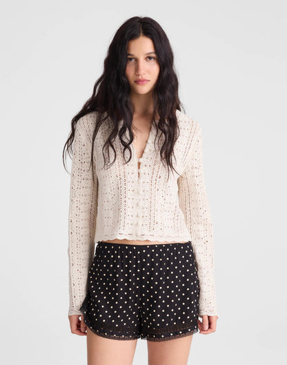Madewell Lace-Trim Pull-On Shorts