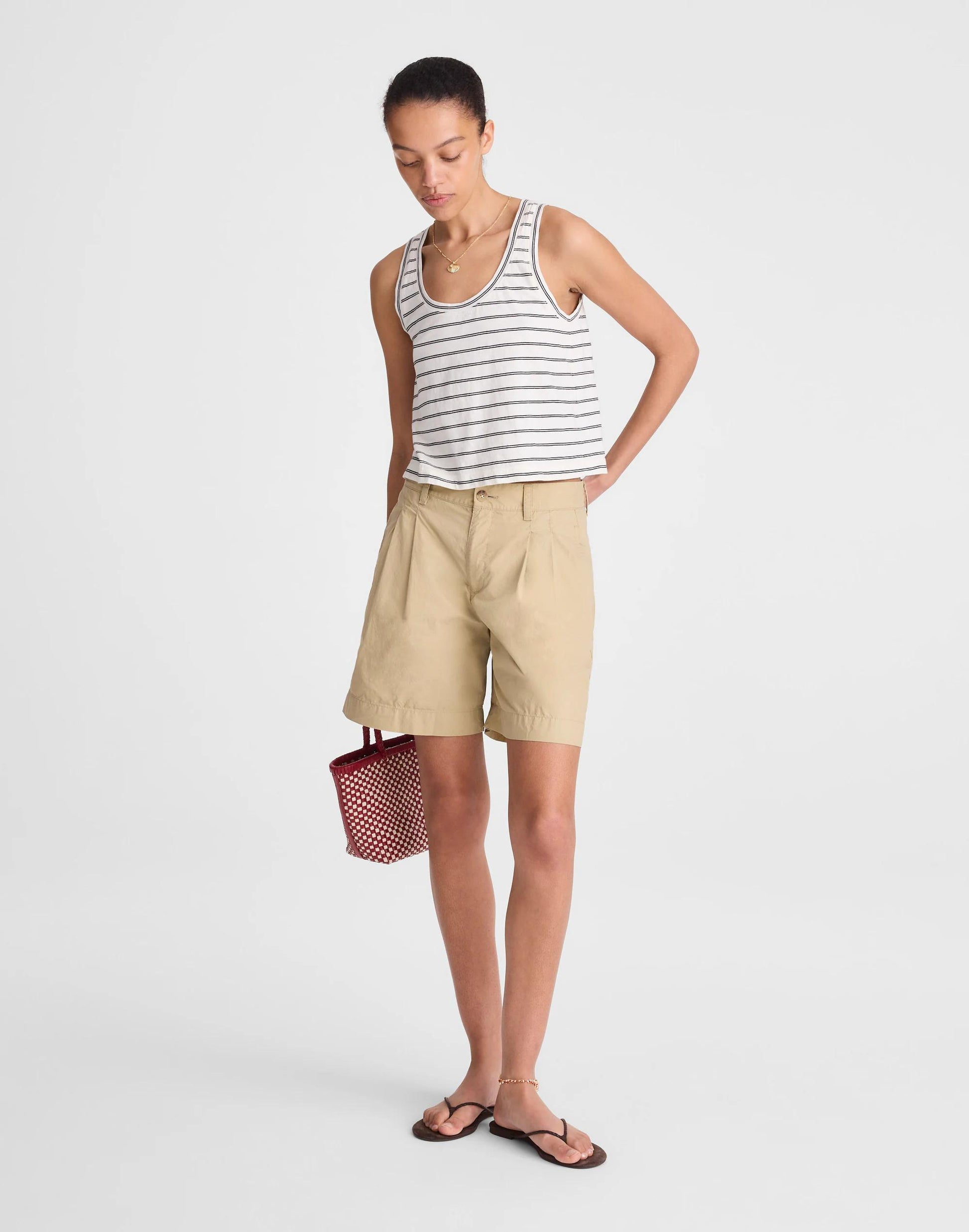Madewell The Everyday Trouser Short in Poplin