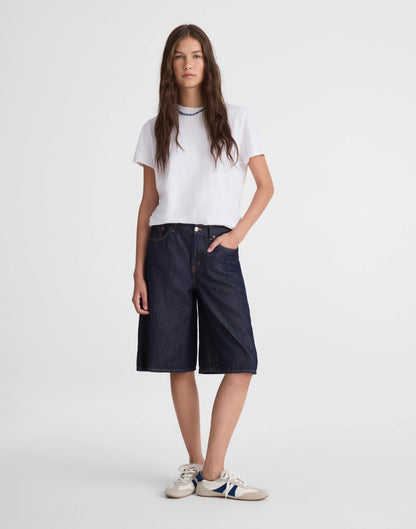 Madewell The V-Waist Bermuda Short in Airy Denim