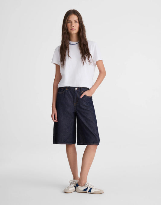 Madewell The V-Waist Bermuda Short in Airy Denim