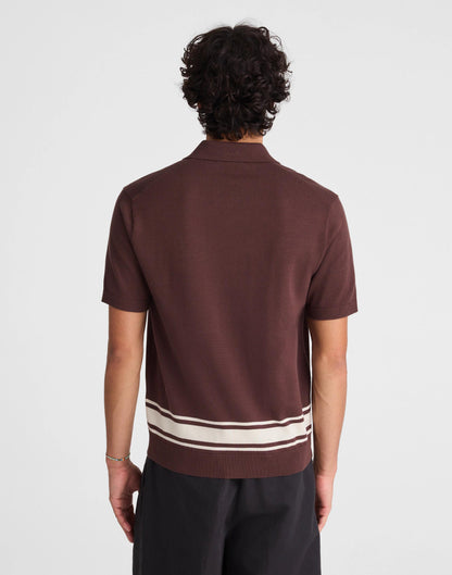Madewell Knit Button-Up Shirt in Border Stripe