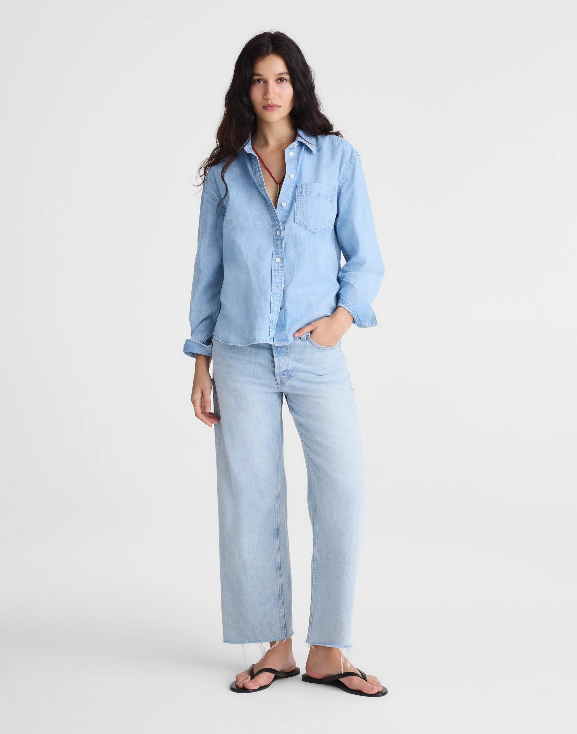 Madewell The Denim Easy Shirt in Laguna Wash