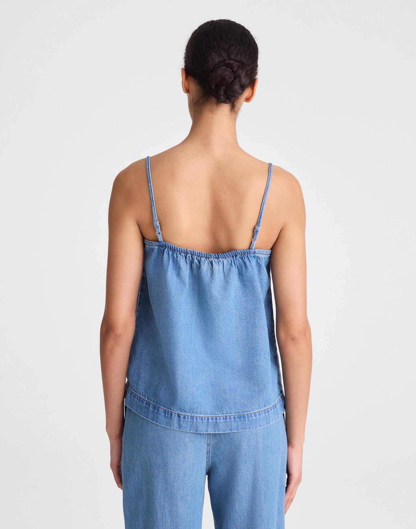 Madewell Airy Denim Squareneck Shell Top