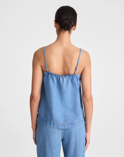 Madewell Airy Denim Squareneck Shell Top