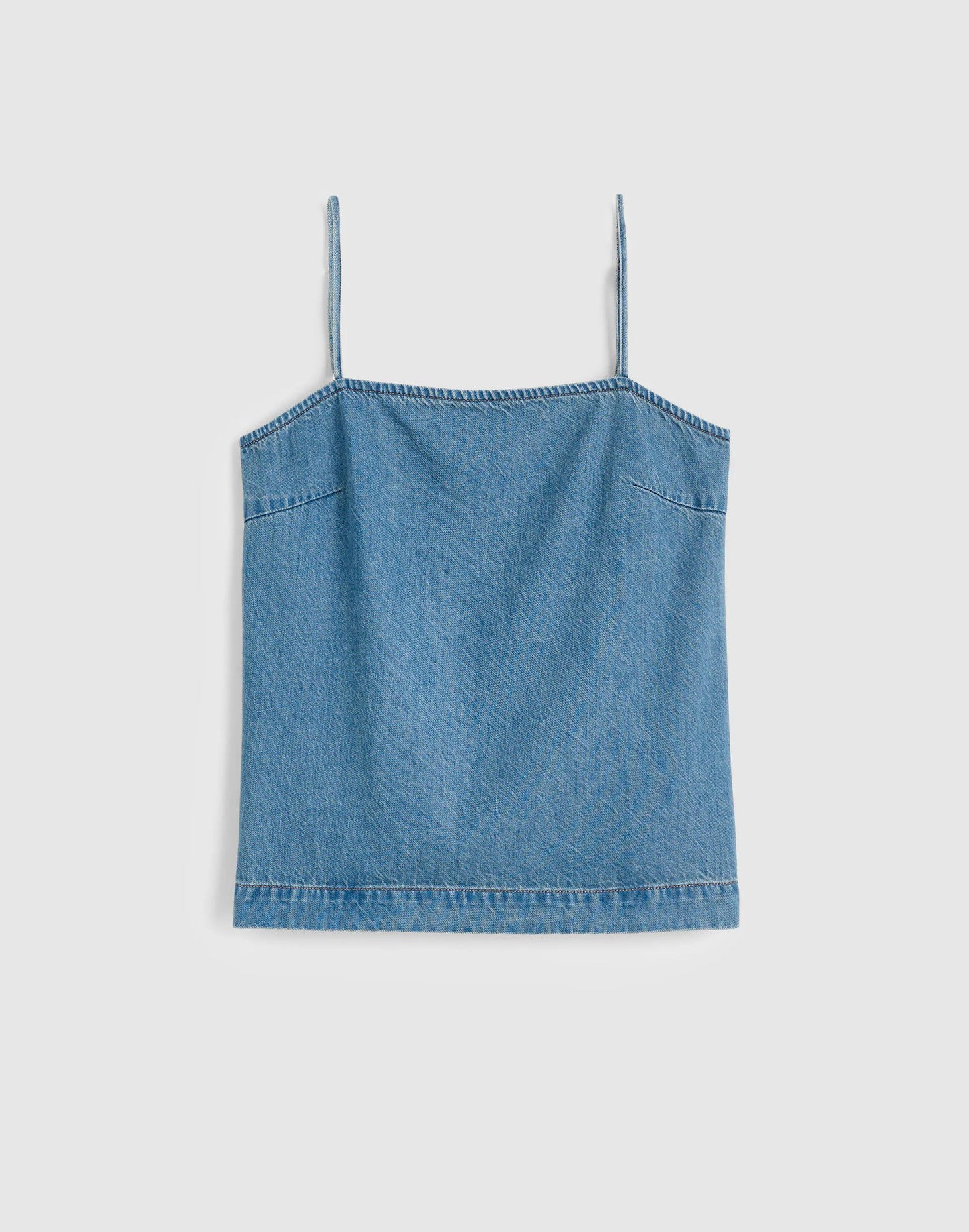 Madewell Airy Denim Squareneck Shell Top