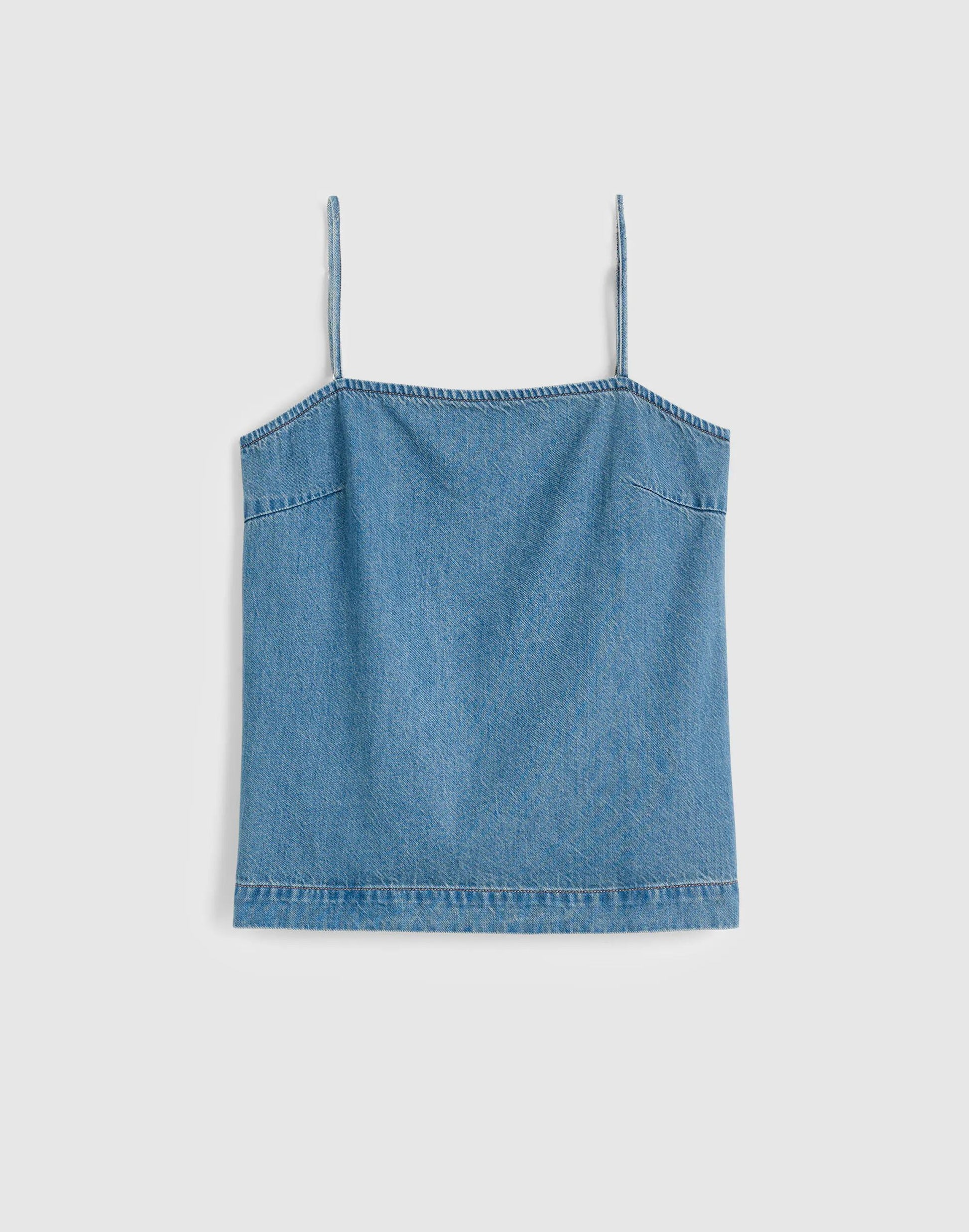 Madewell Airy Denim Squareneck Shell Top