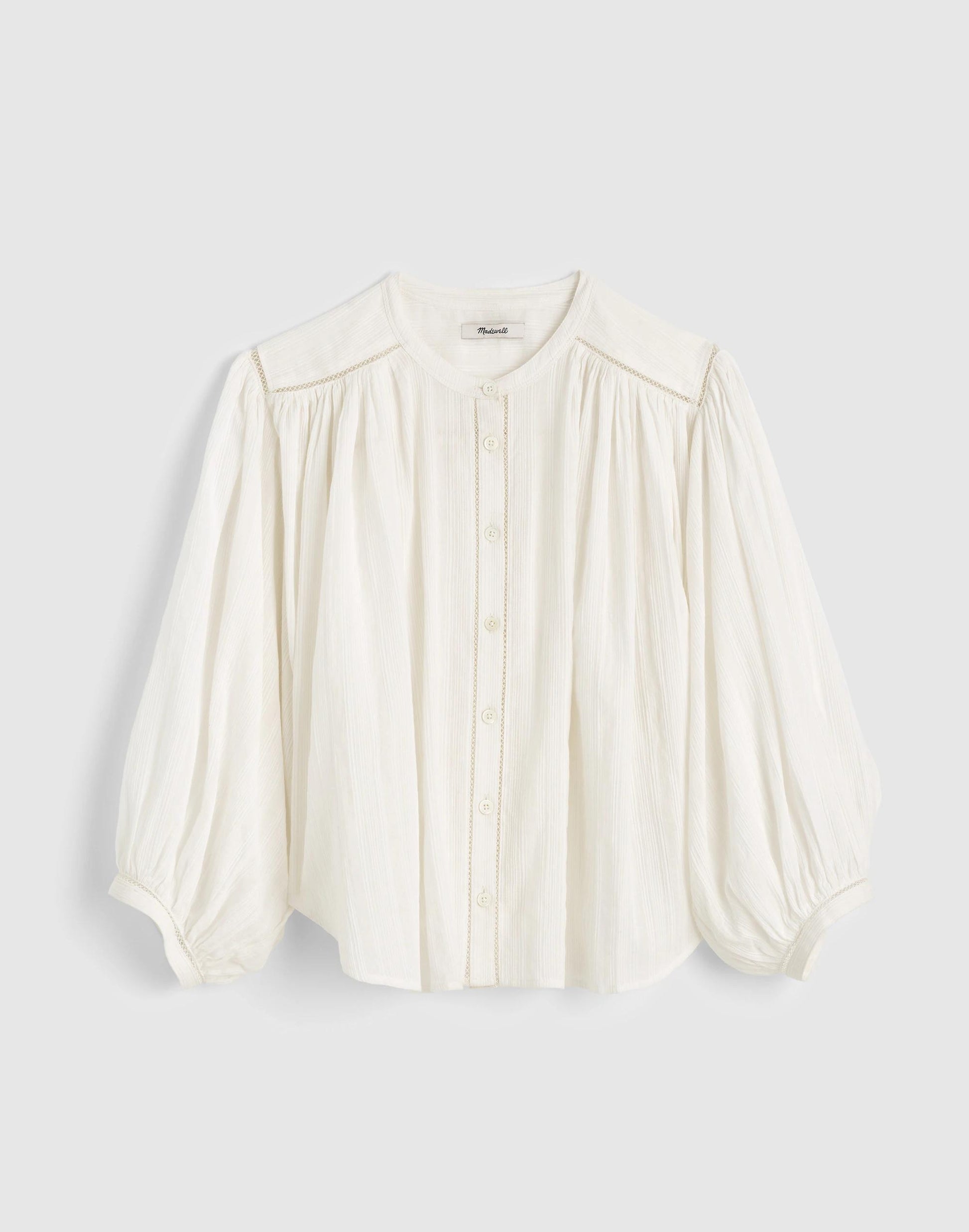 Madewell Shirred Button-Up Blouse