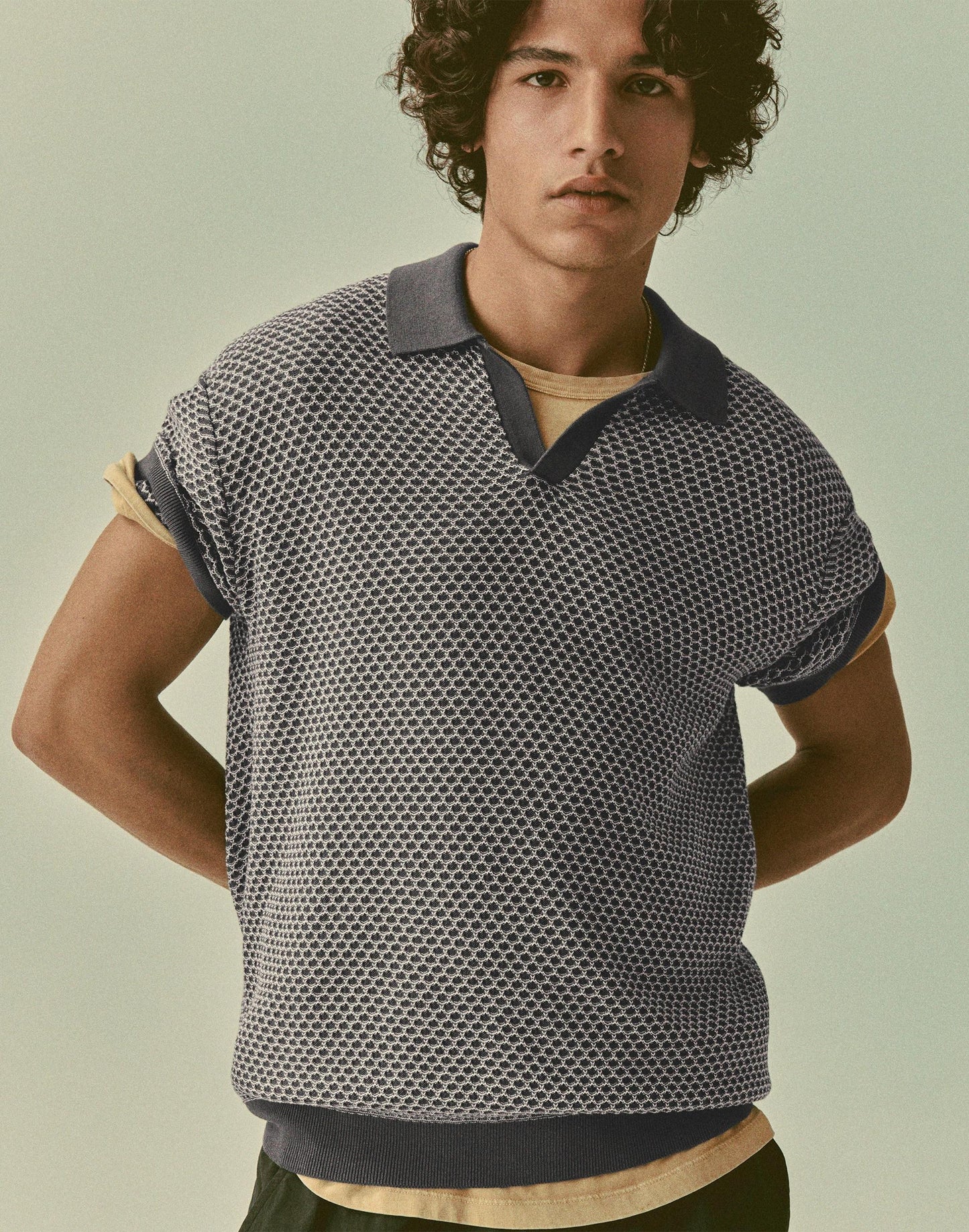 Madewell Johnny-Collar Sweater Polo