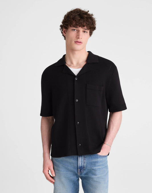Madewell Knit Short-Sleeve Boxy Shirt