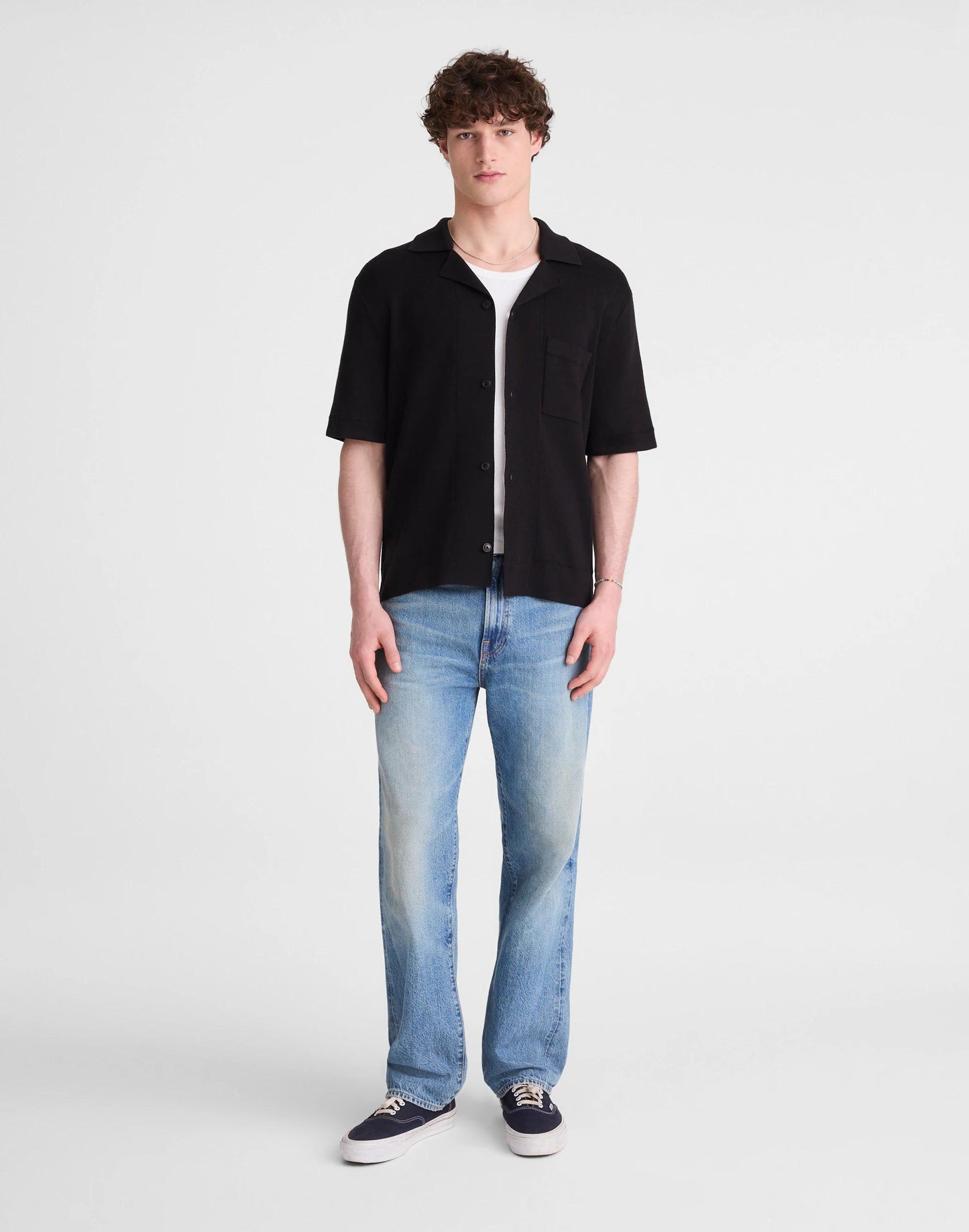 Madewell Knit Short-Sleeve Boxy Shirt