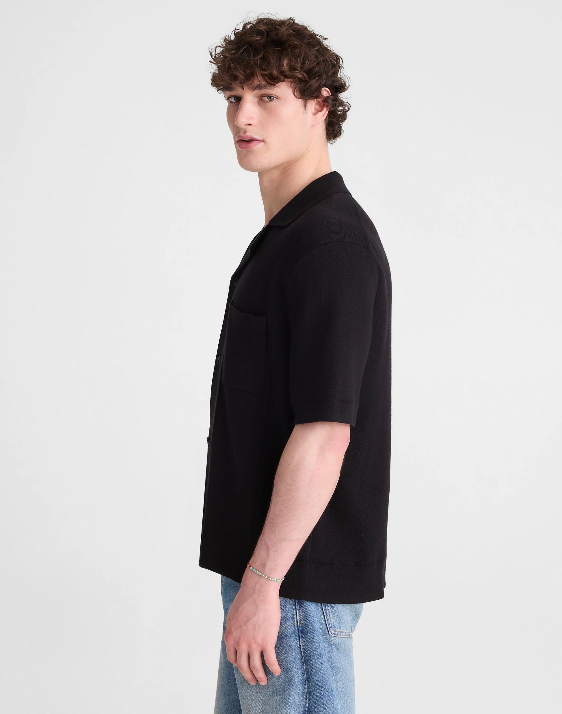 Madewell Knit Short-Sleeve Boxy Shirt