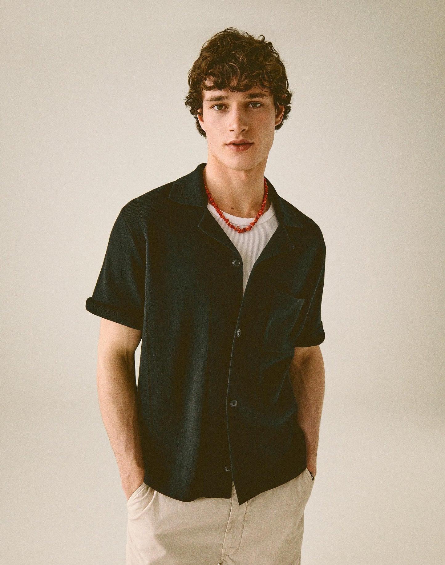 Madewell Knit Short-Sleeve Boxy Shirt