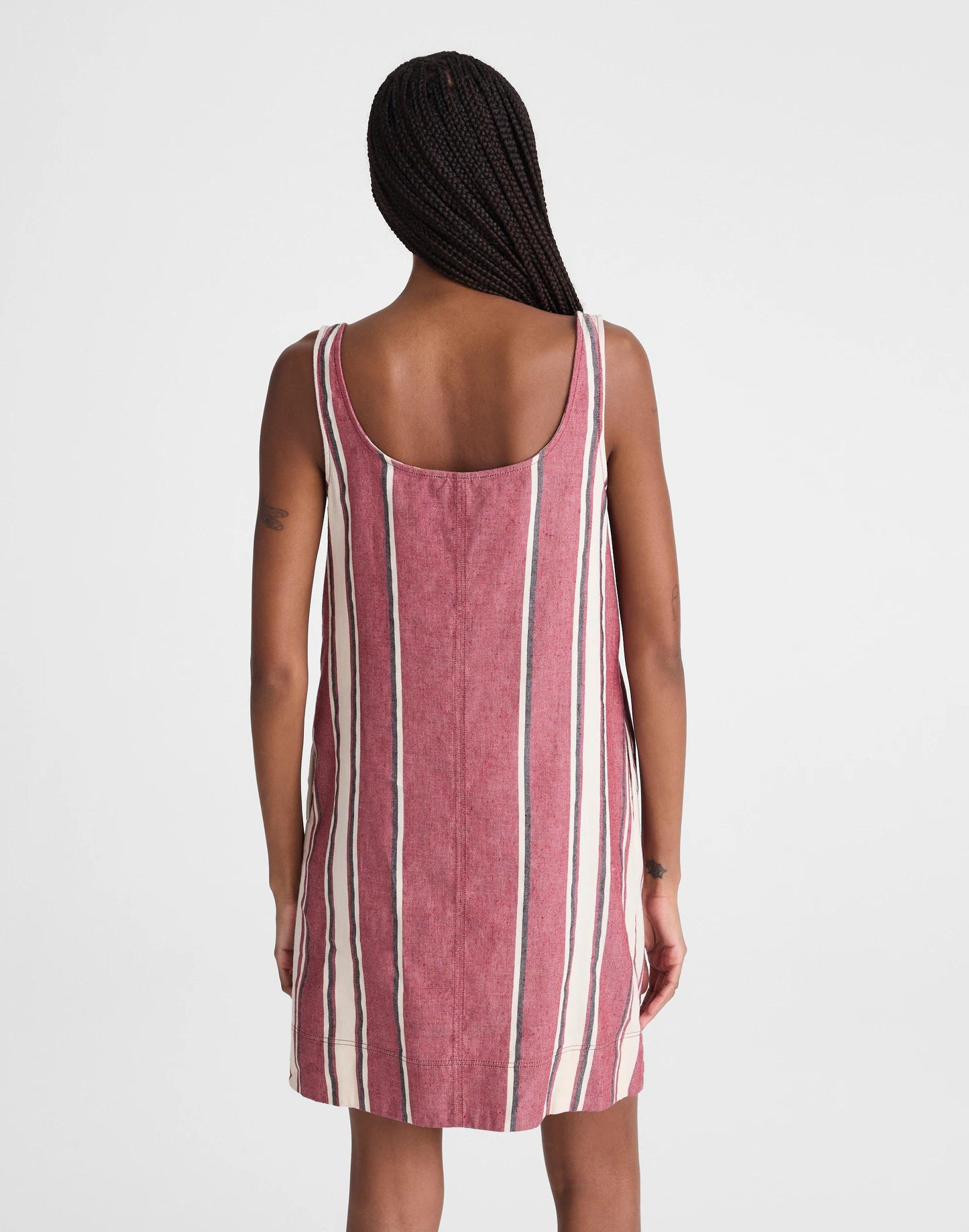 Madewell Scoopneck Mini Shift Dress in 100% Linen