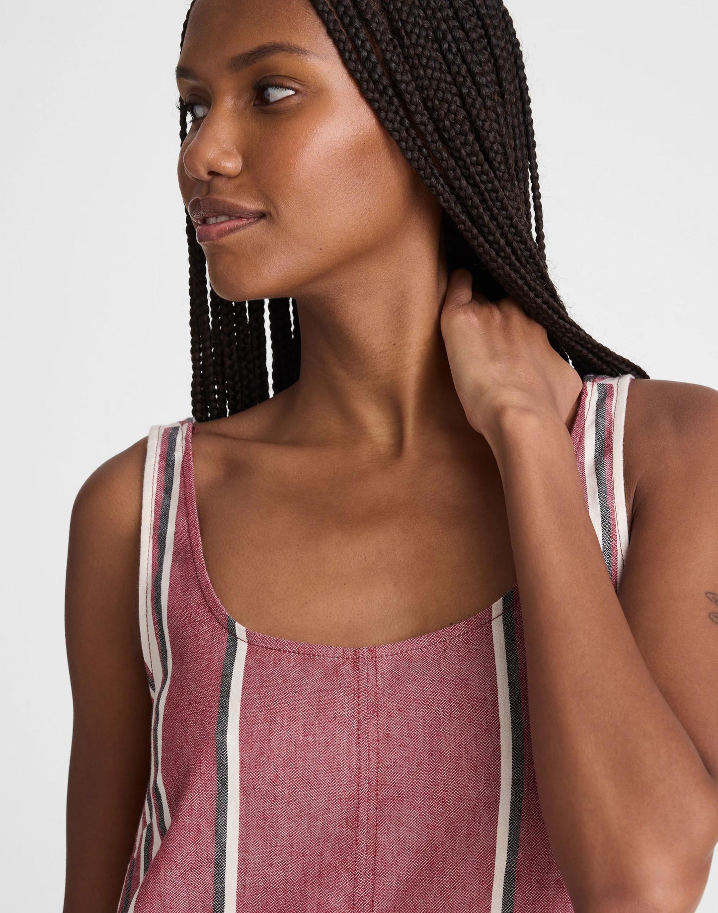 Madewell Scoopneck Mini Shift Dress in 100% Linen