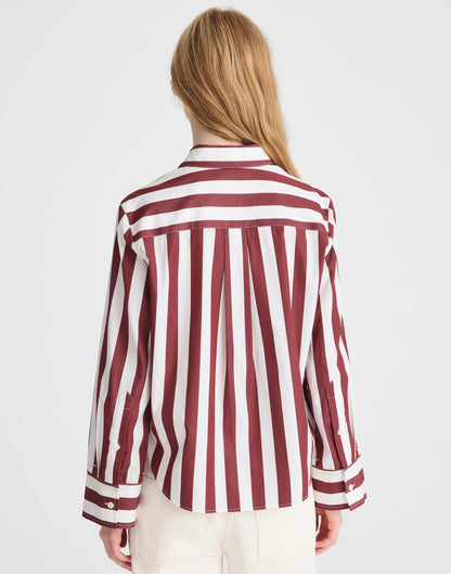 Madewell The Signature Y-Neck Shirt in Poplin