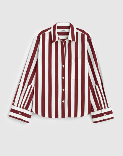 Madewell The Signature Y-Neck Shirt in Poplin