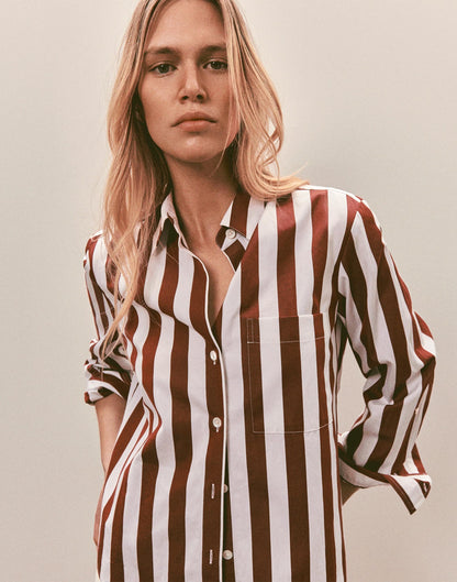 Madewell The Signature Y-Neck Shirt in Poplin